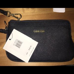 Calvin Klein Leather Wristlet